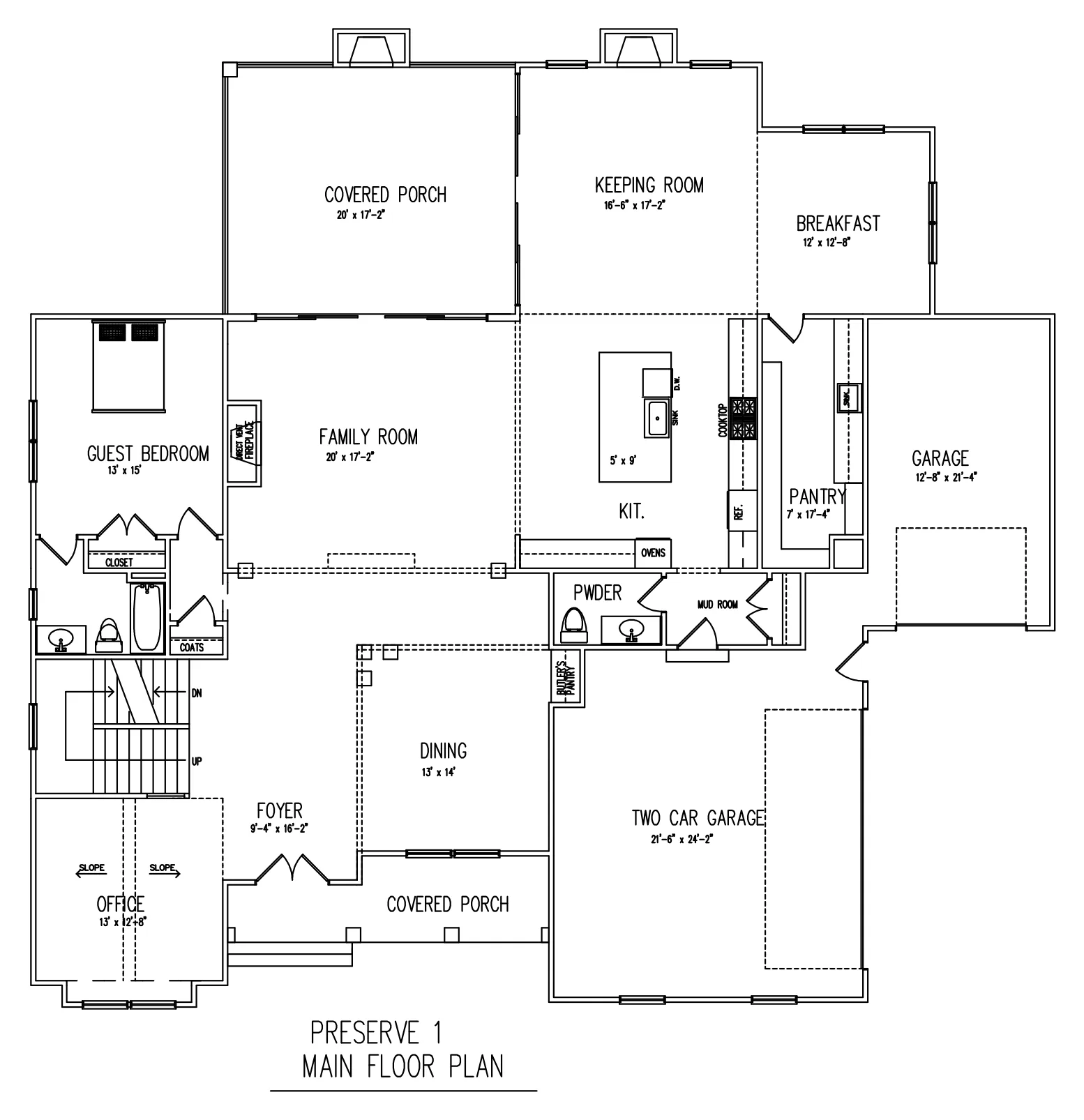 The Preserve I main floor plan